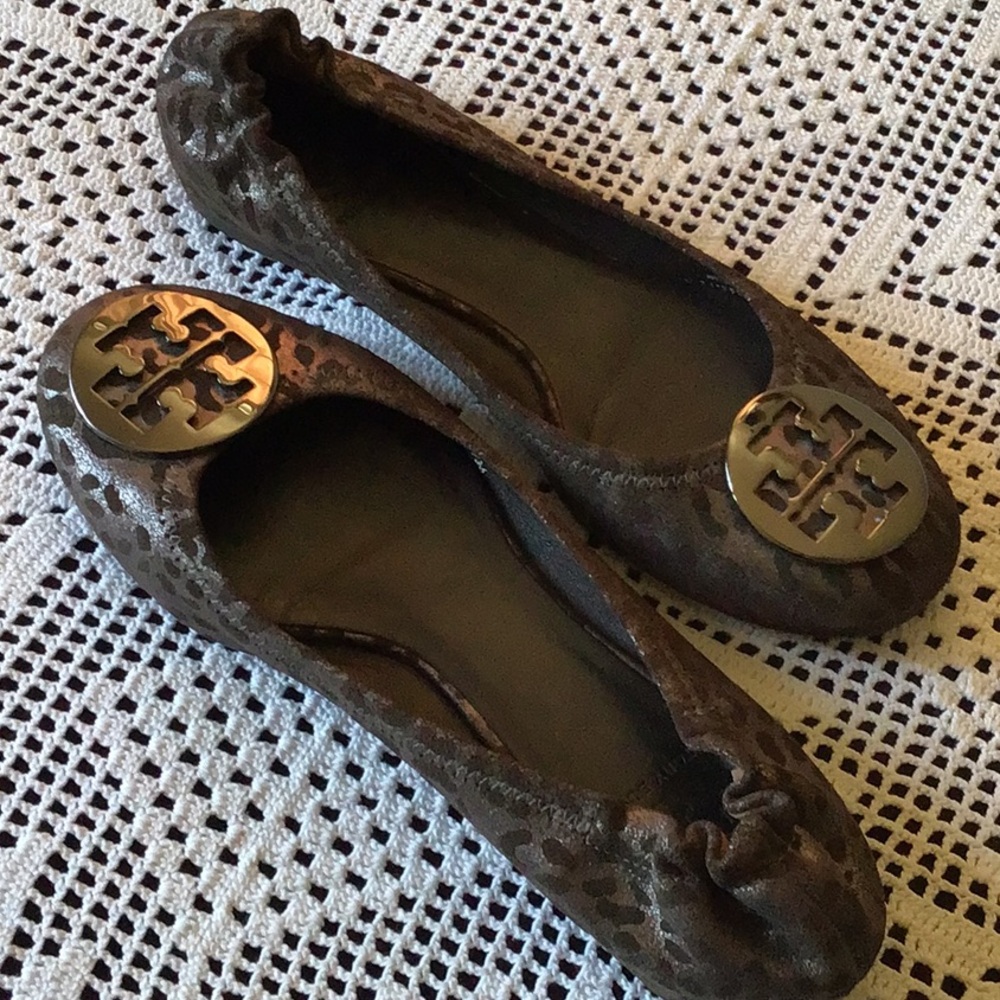 Tory Burch Brown Ballet Flats - Picture 2 of 6